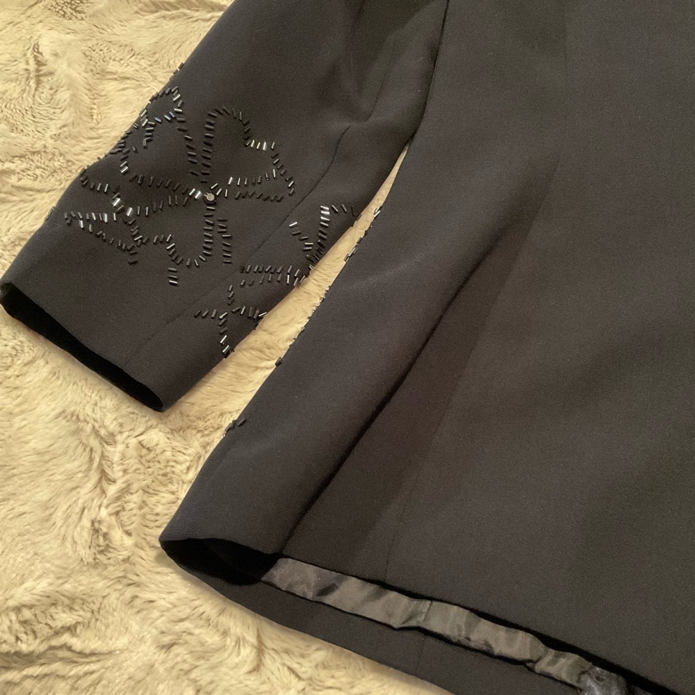 Maxie Klein Navy Blue Bead Trimmed 2-pc Special Occasion Suit - Picture 11 of 11